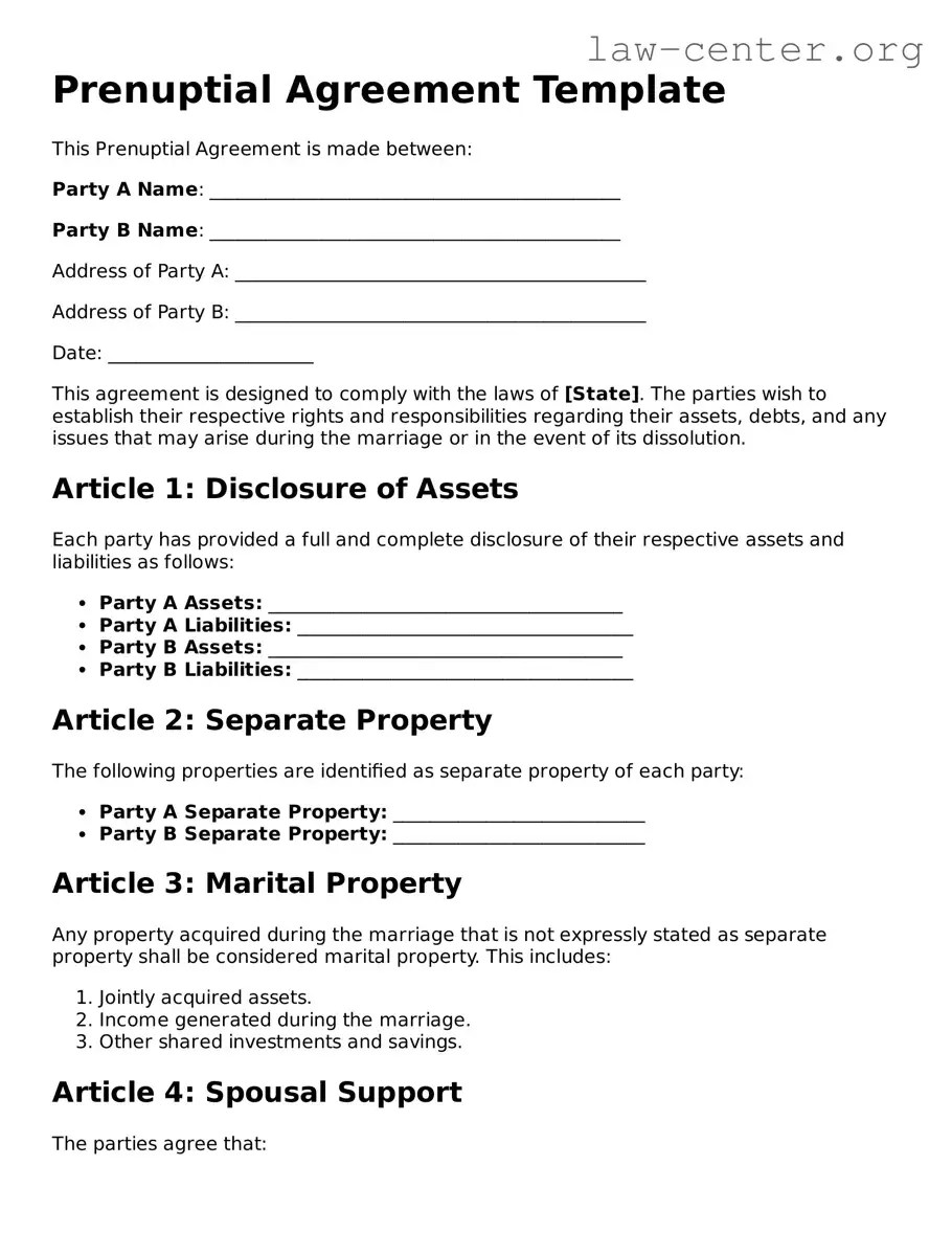 Free Prenuptial Agreement Forms ᐈ Printable Template(05)