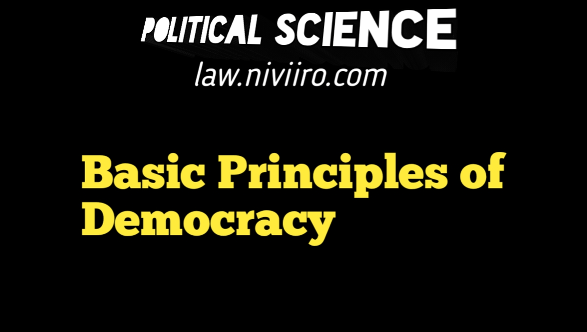 Basic Principles of Democracy Political Science
