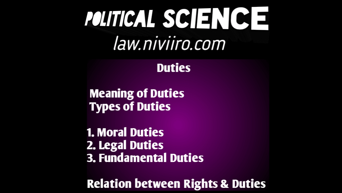 Meaning of Duties Types Political Science