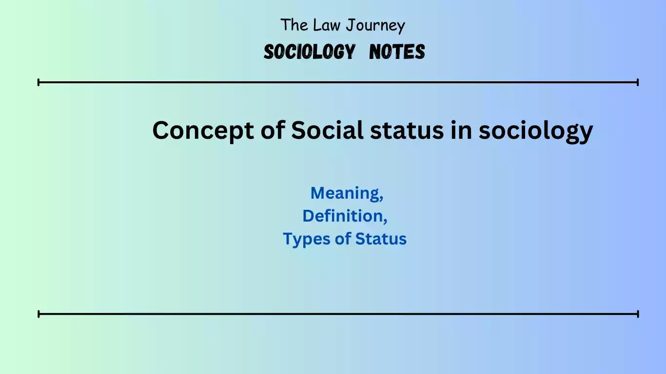 Concept of Social status in sociology