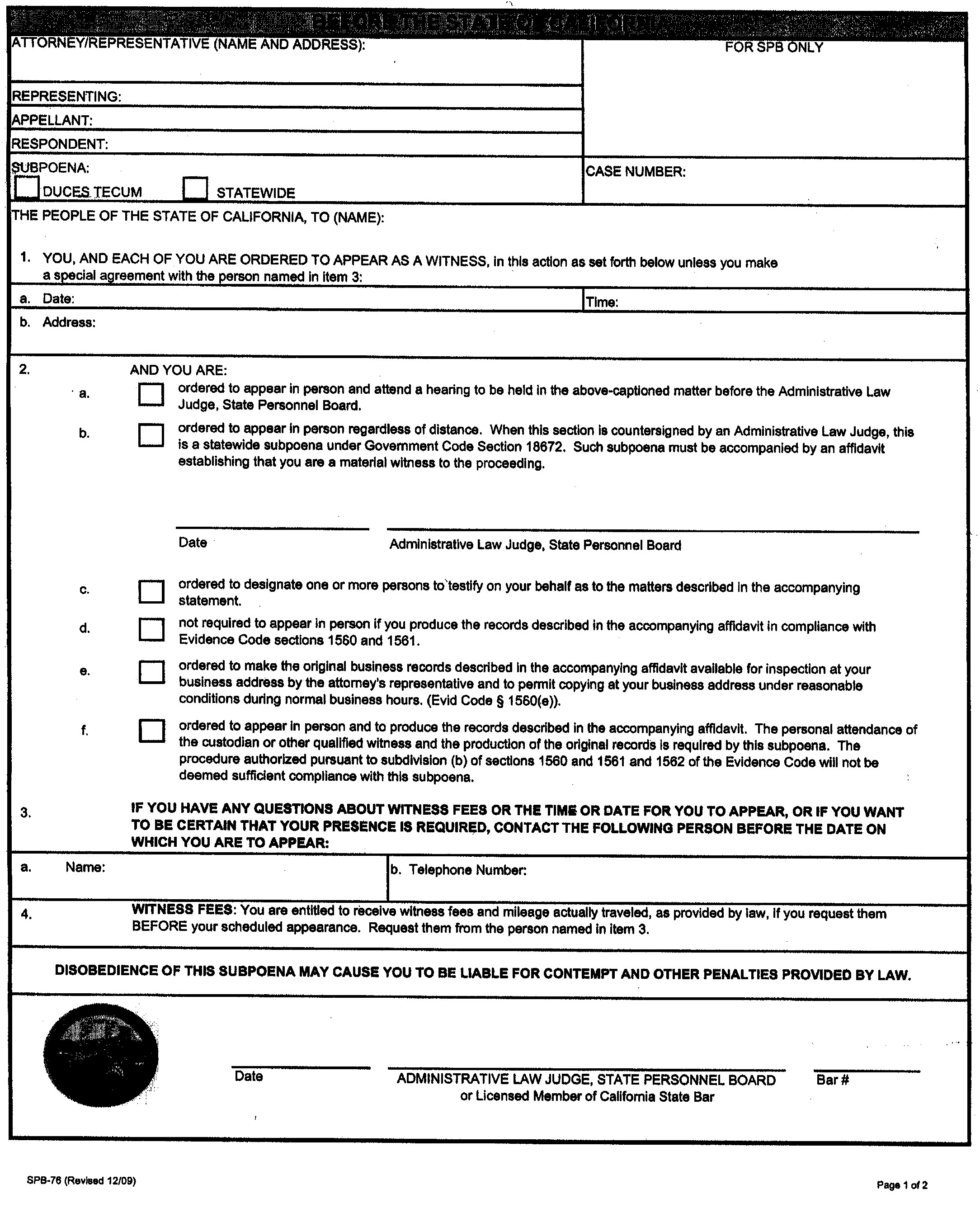 California Code of Regulations