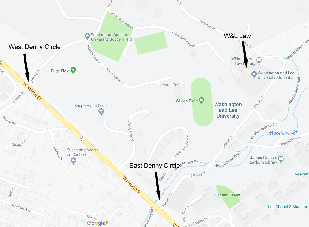 Directions to W&L Law Washington and Lee University