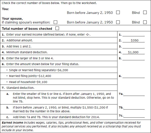 Standard deduction