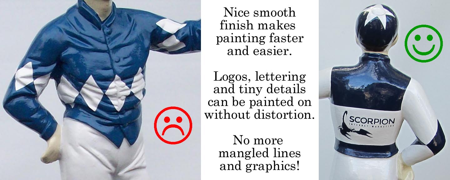 jockey statue painting ready to paint unfinished unpainted doit