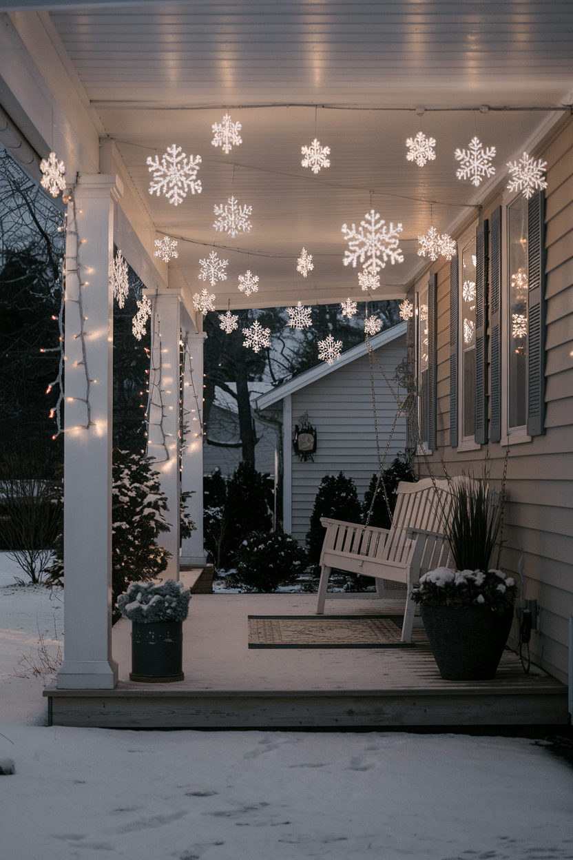 25 Classy Front Porch Christmas Light Ideas