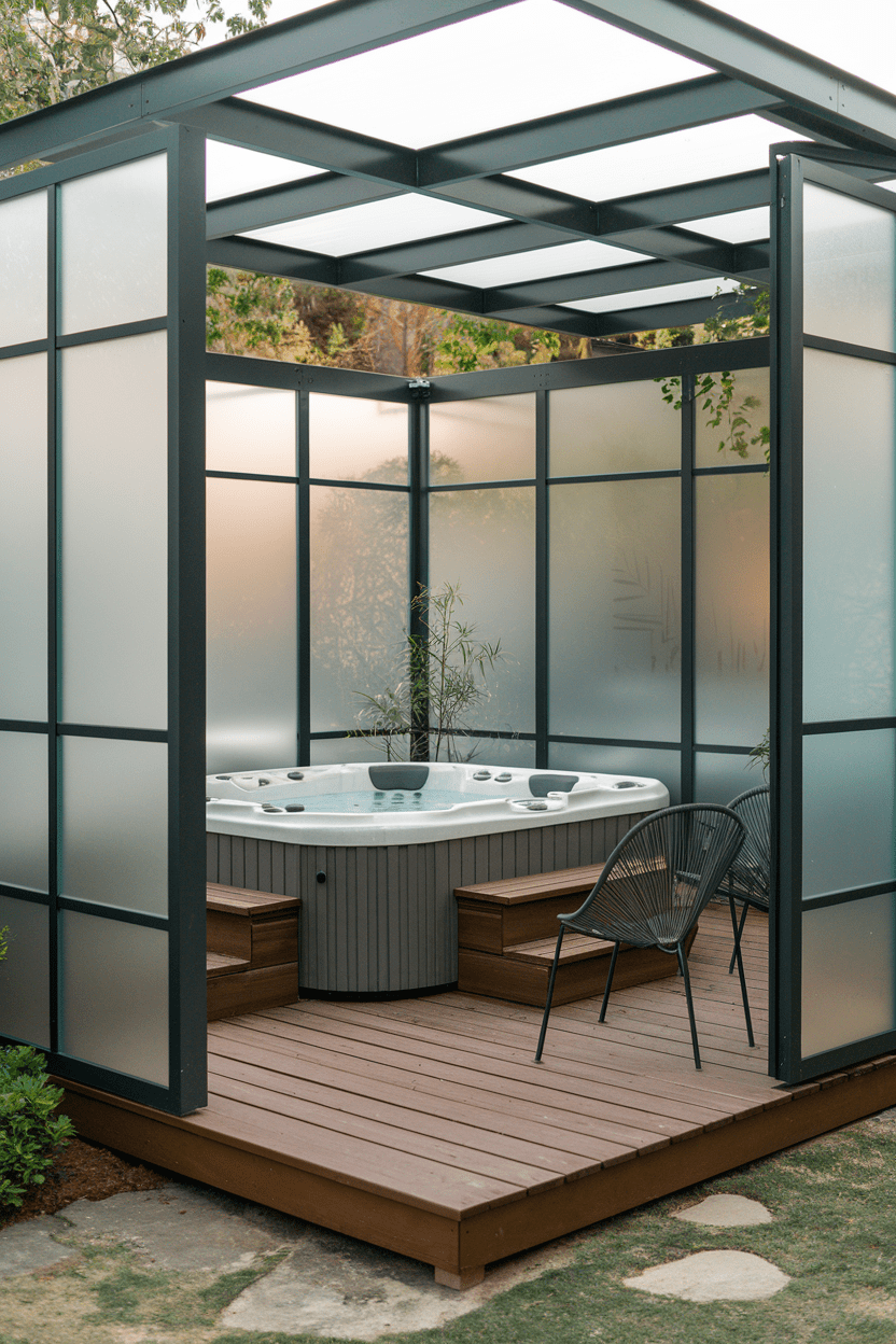 25 Backyard Hot Tub Privacy Ideas