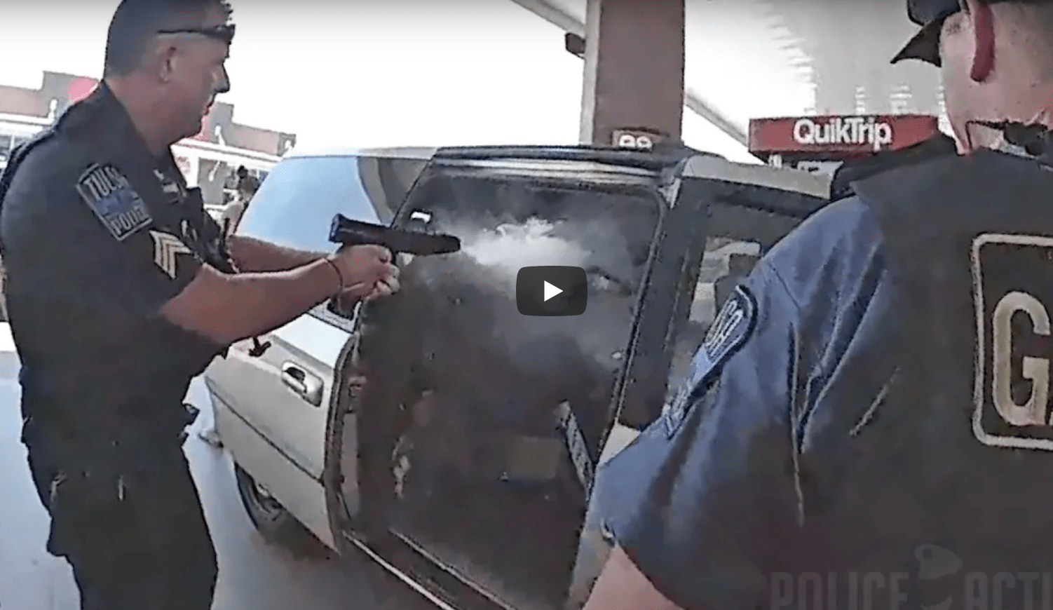 Watch Tulsa Police Sergeant Shot Deploying Less Lethal Law Officer