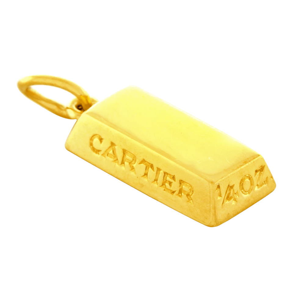 Vintage Cartier 1/4 oz. Gold Ingot Pendant