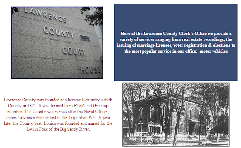 Lawrence County Kentucky Clerk's office