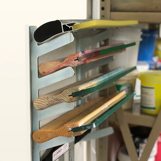 Screen Printing Squeegee Rack Organizer by Lawson