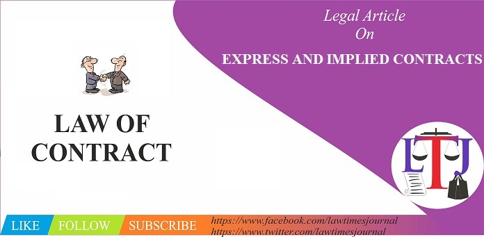 Express Implied Contracts Law Times Journal Express Implied Contracts Law Times Journal