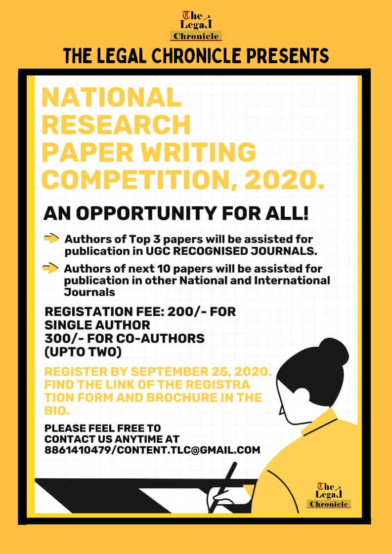 TLC RESEARCH PAPER WRITING COMPETITION, 2020 ⋆ LAWYERS GYAN