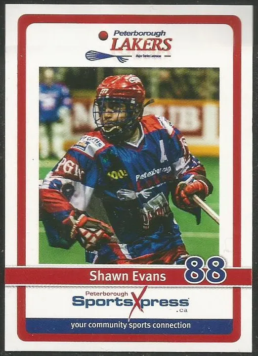 Shawn Evans Player Collection The Lacrosse Card Archive