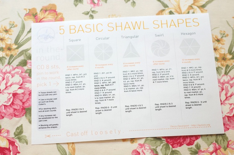 Free Circular Shawl Knitting Cheat Sheet Laylock Knitwear Design