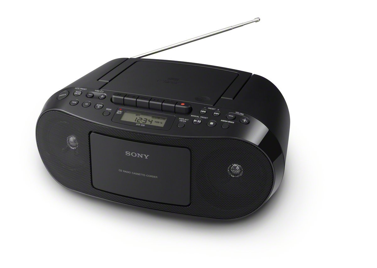 CFDS50B/W Sony Portable MP3 CD radio cassette recorder