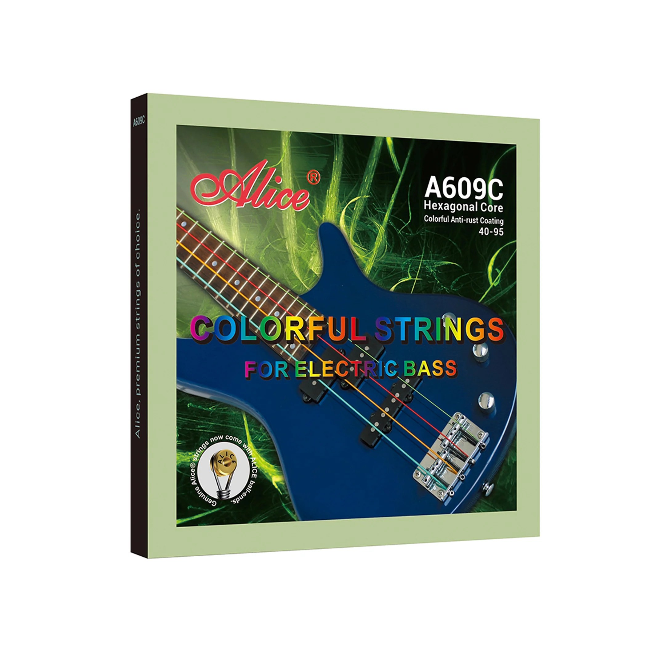 Alice A609C Bass Guitar Strings (MultiColored)