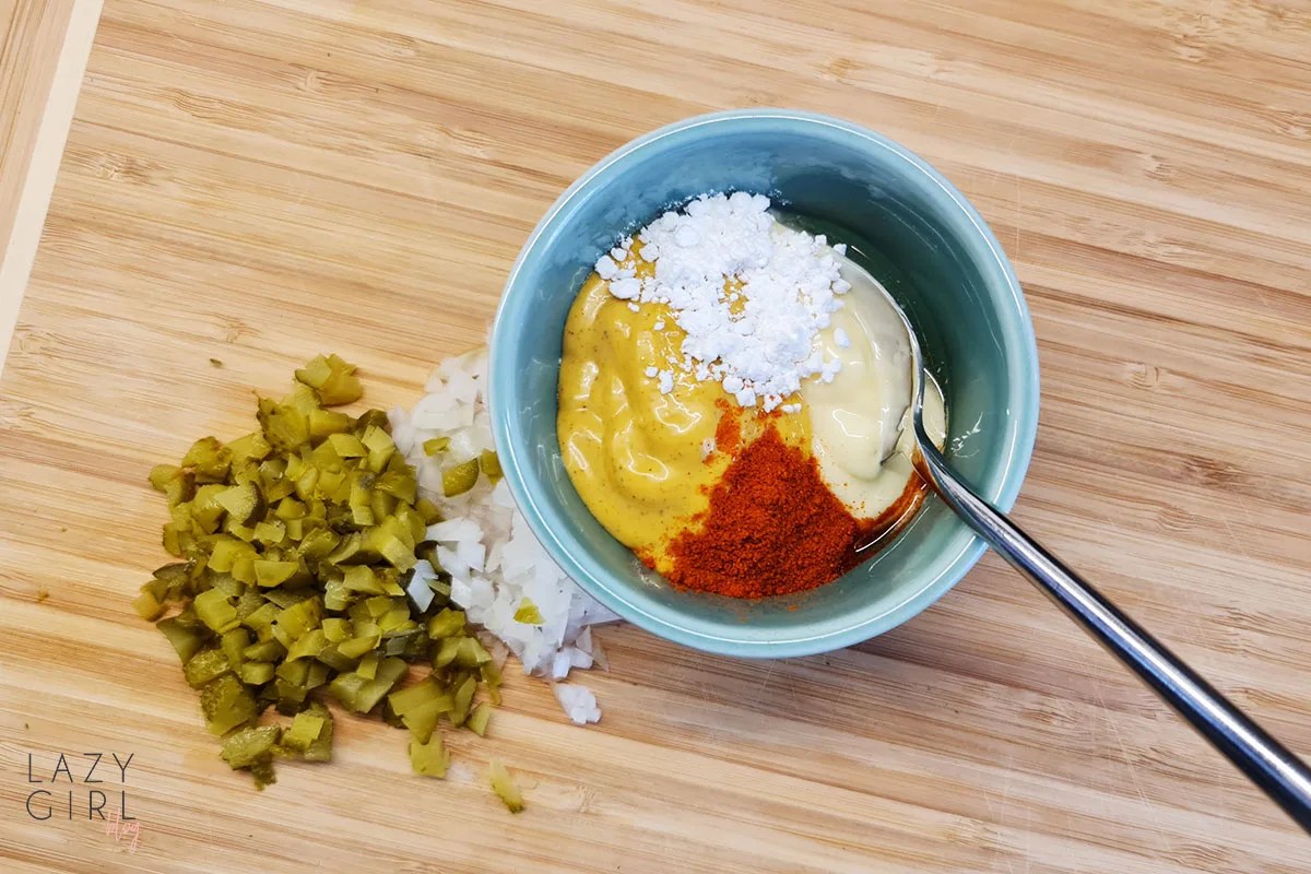 Keto Big Mac Salad with Dressing Lazy Girl Blog