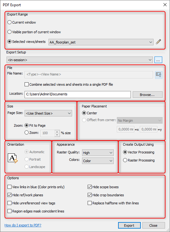 How to export PDF files from Revit LazyBim