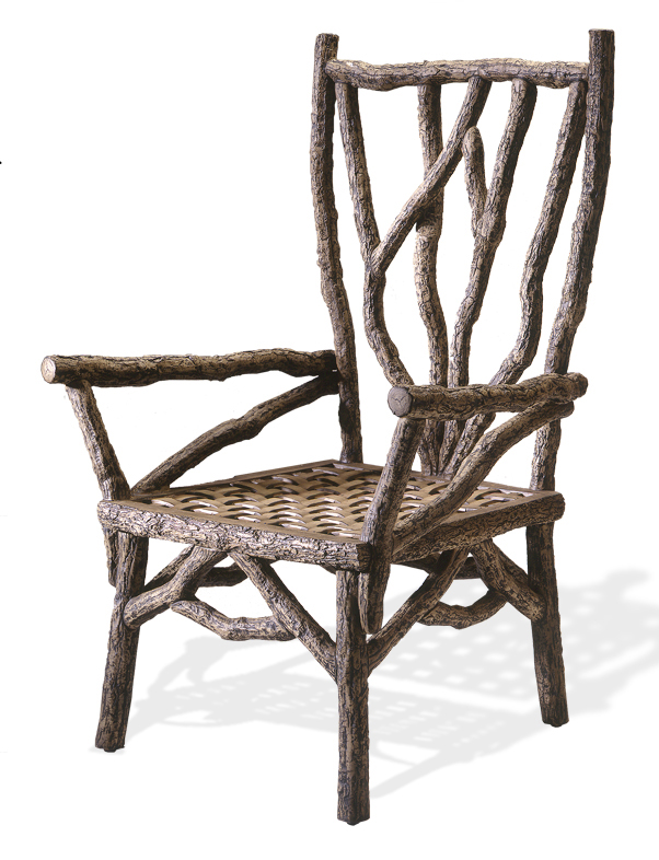 Rustic Oak Dining Arm Chair Lazy CF Ranch