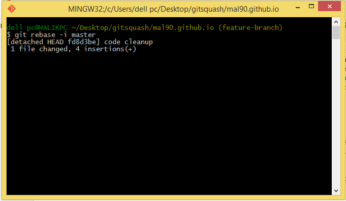 Git How to merge your silly little commits into one . lazydevguy