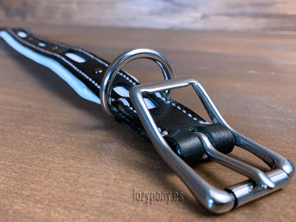 Spiked studded leather dog collar Wolf Lazypony