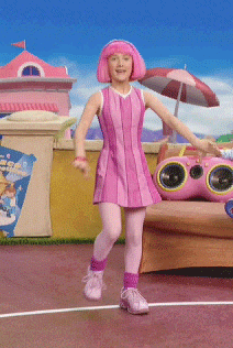 Stephanie is a pink-haired, energetic, roseate 8 year old girl, who's