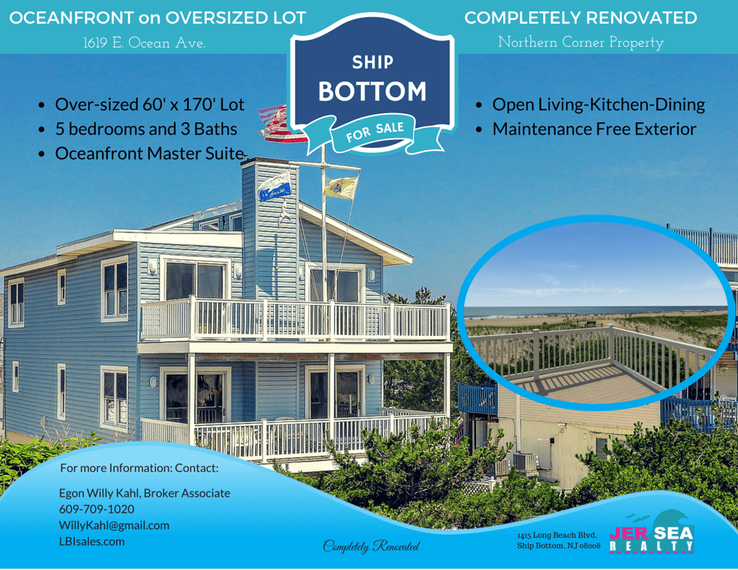 Ship Bottom Oceanfront Home For Sale WIlly Kahl, Broker Associate