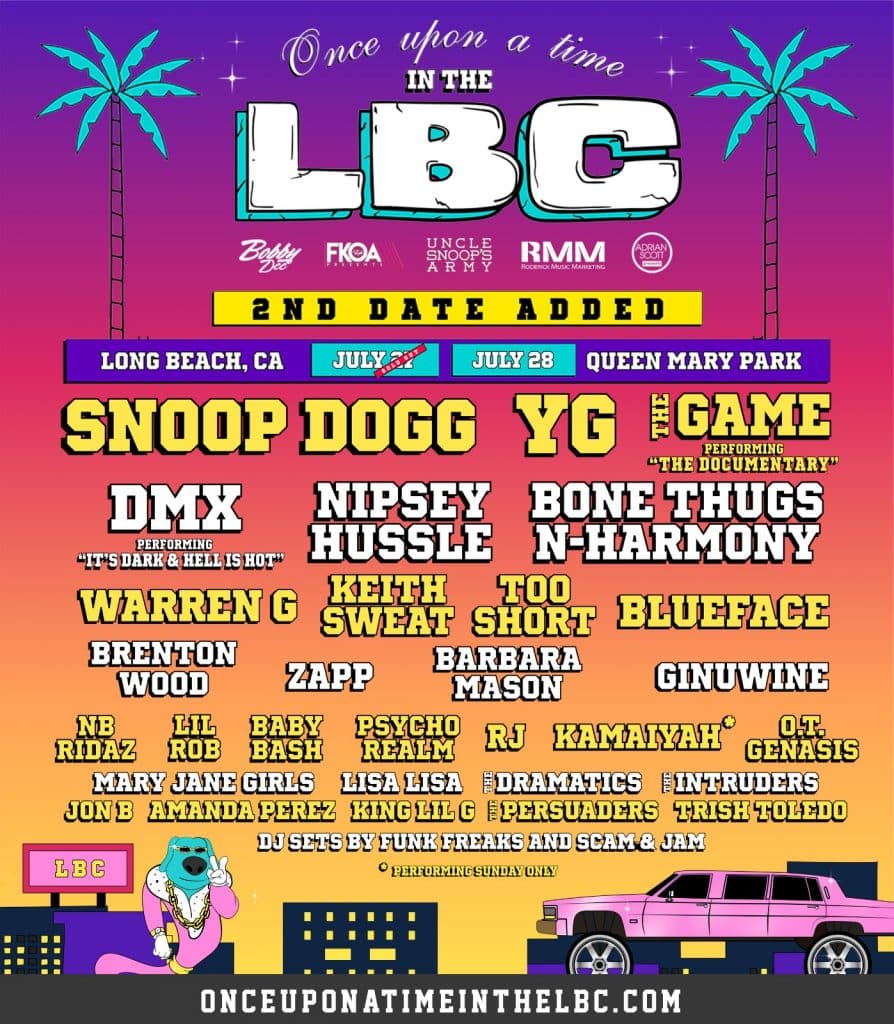 Once Upon a Time in the LBC festival, headlined by Snoop Dogg, adds