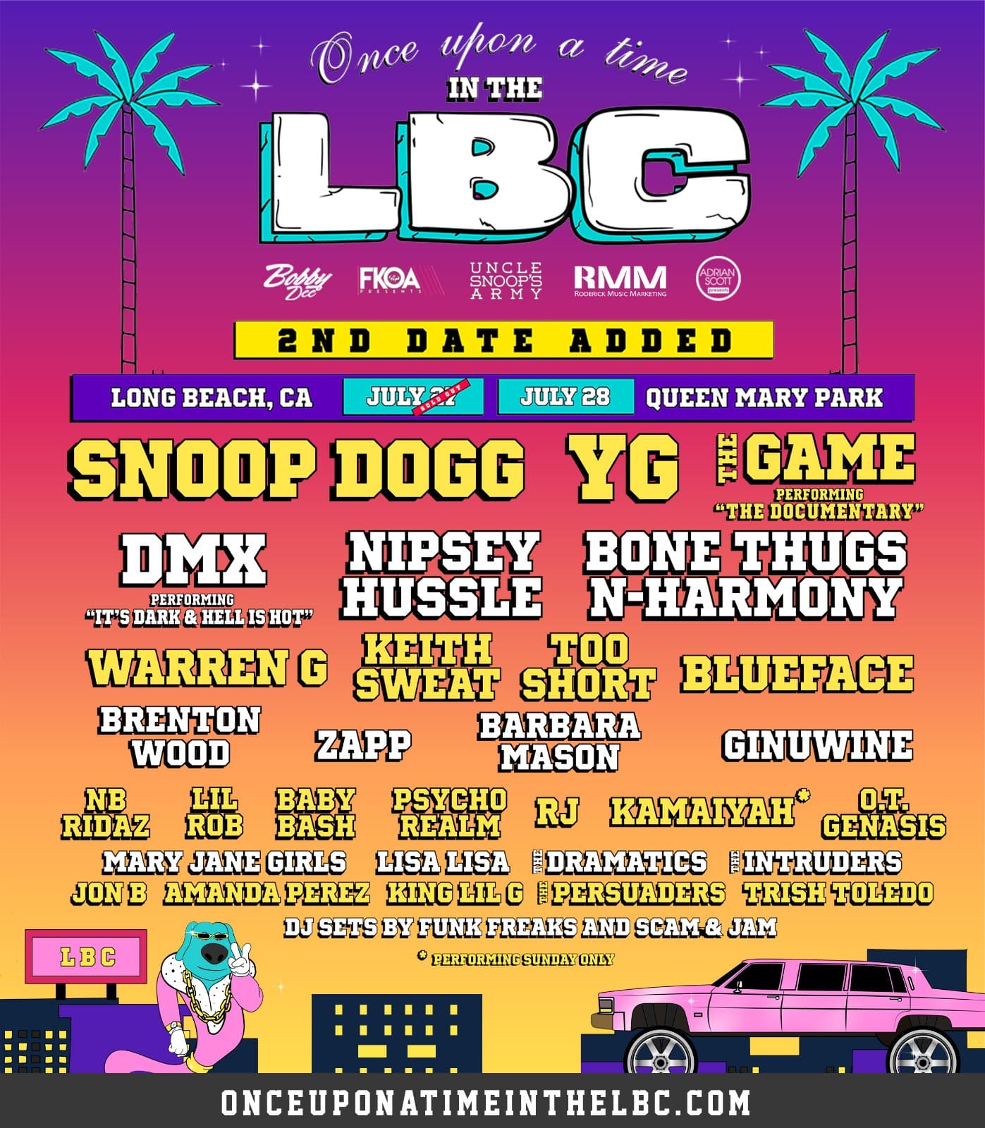 Once Upon a Time in the LBC festival, headlined by Snoop Dogg, adds