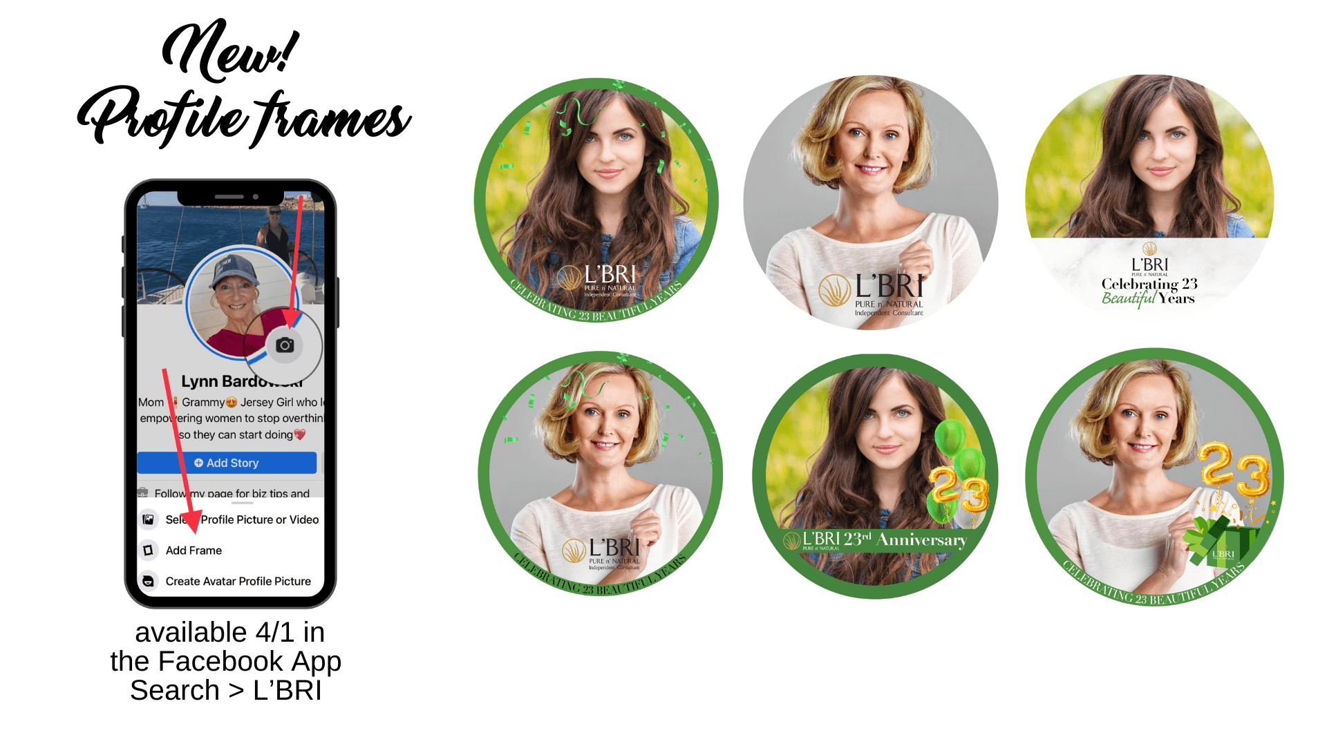 L'BRI News Fun frames on Facebook