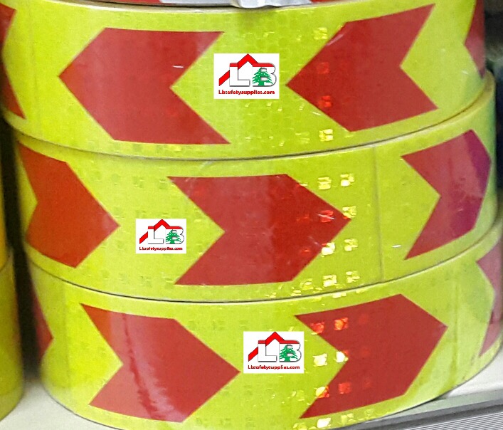 Reflective Tape Arrow Tape 5cm x 3m (Yellow+Red) LB Safety Supplies