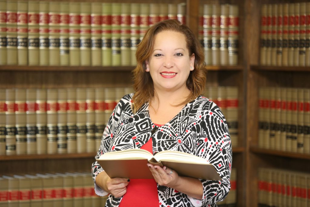 Attractive Woman Lawyer in Law Office Lancaster Brooks & Welch LLP