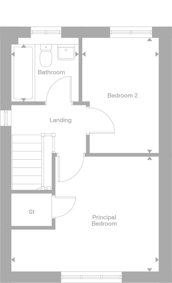 "Hopton" at Starflower Way, Mickleover, Derby DE3, 2 bedroom semidetached house for sale