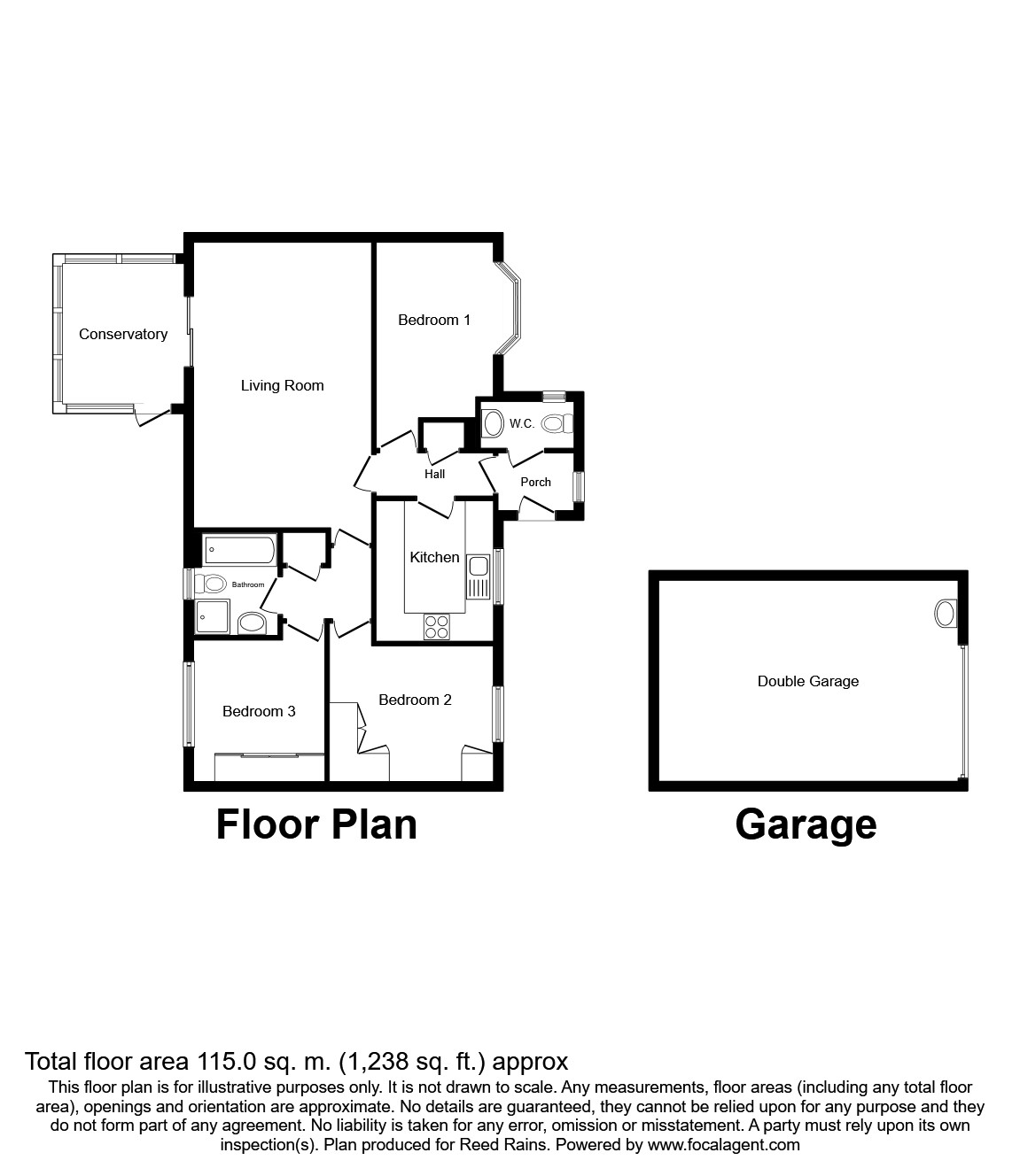 Meadow Vale, Outwood, Wakefield, West Yorkshire WF1, 3 bedroom bungalow