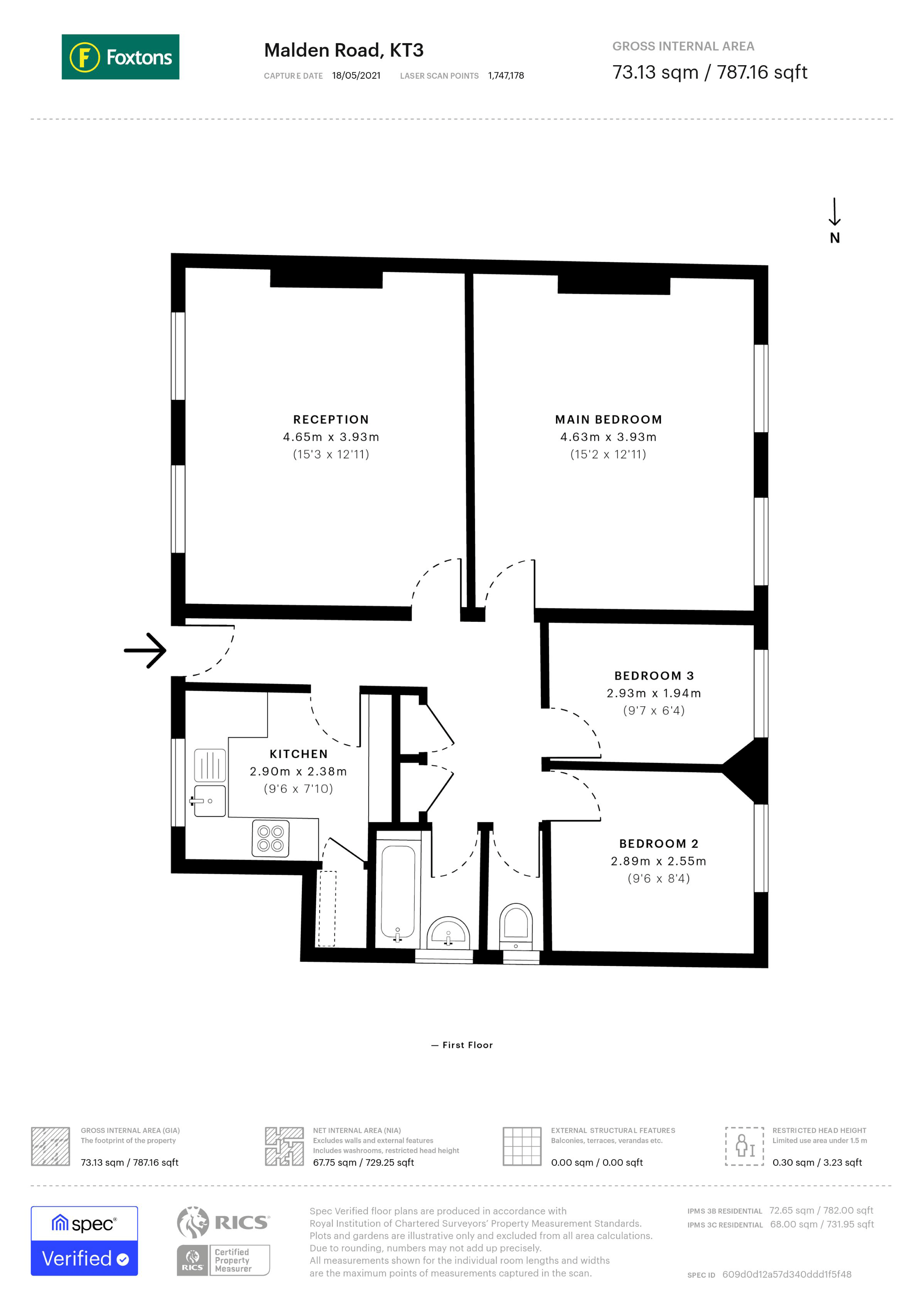Malden Road, New Malden KT3, 3 bedroom flat for sale 65917554