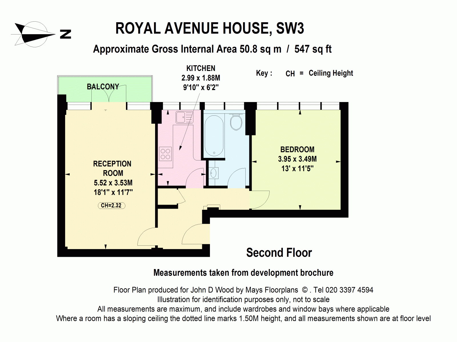 Royal Avenue House, 1 Royal Avenue, Chelsea, London SW3, 1 bedroom flat