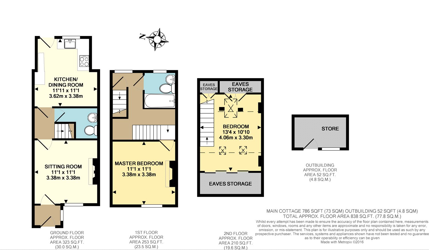 2 bed terraced house for sale in Middle Street, Brockham, Betchworth