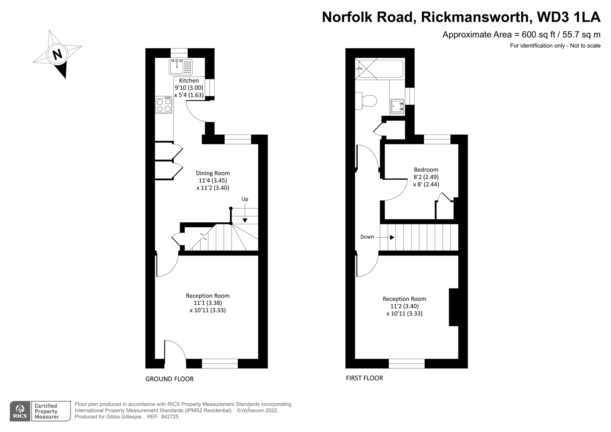 Norfolk Road, Rickmansworth, Hertfordshire WD3, 2 bedroom terraced