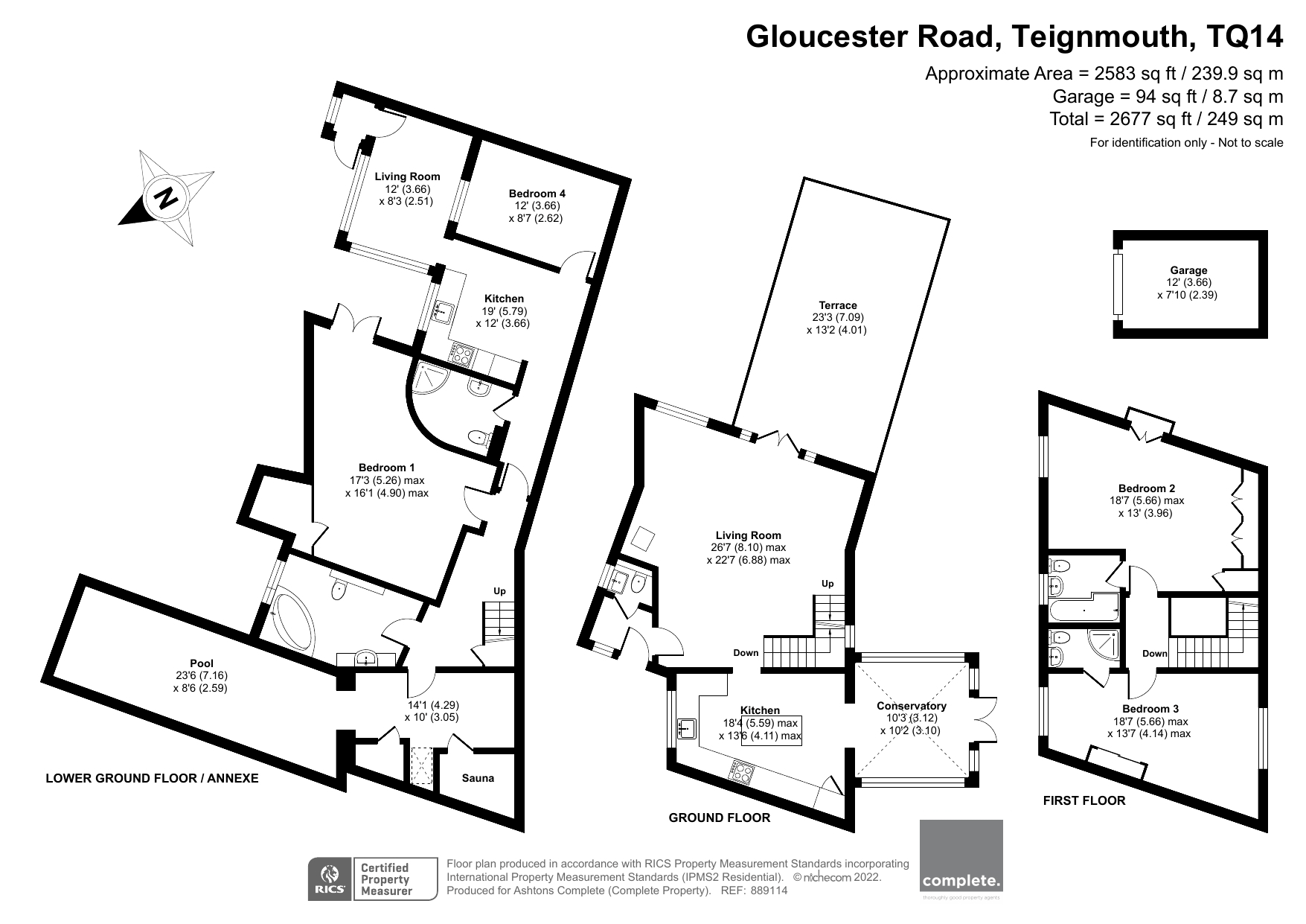 Gloucester Road, Teignmouth TQ14, 3 bedroom detached house for sale