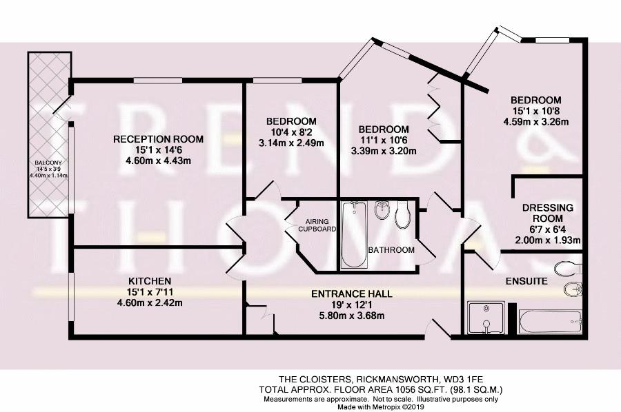 3 bed flat for sale in The Cloisters, Rickmansworth WD3 Zoopla