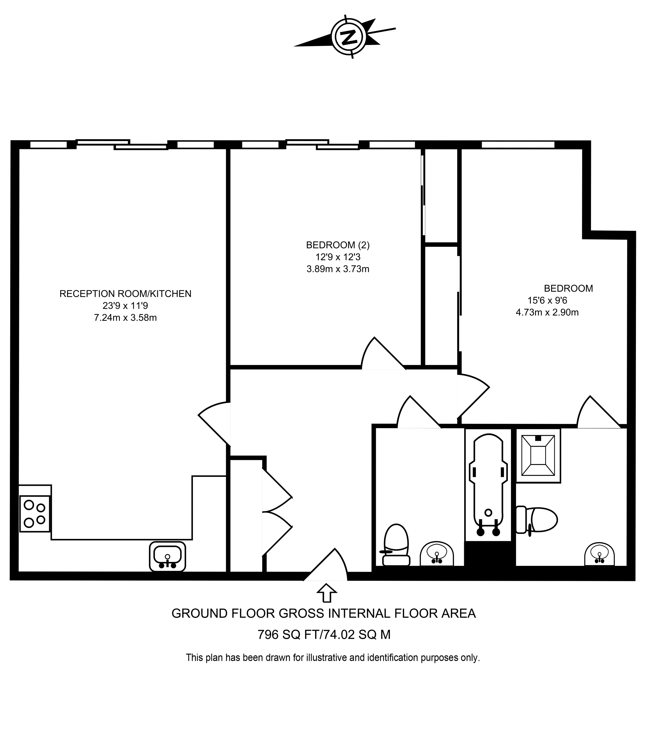 Gifford Street, King's Cross, London N1, 2 bedroom flat for sale