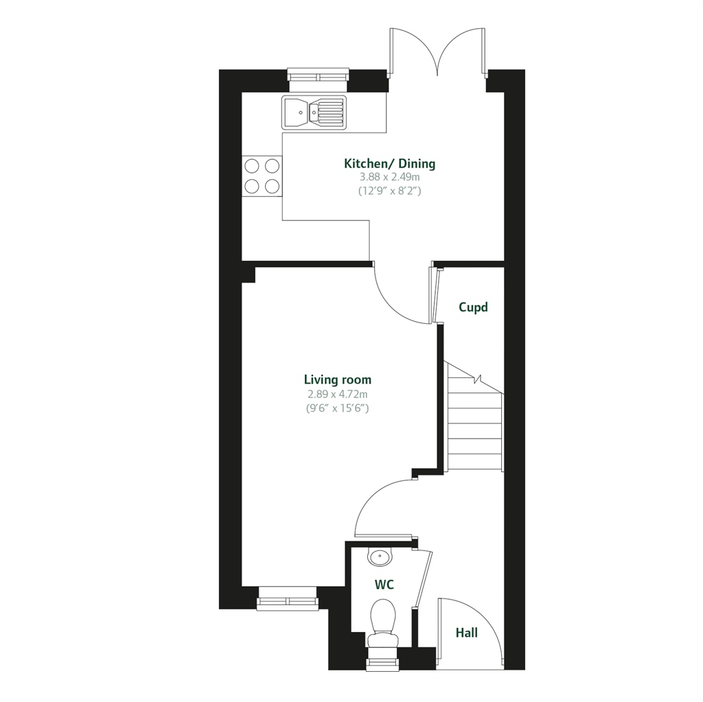 New home, 2 bed semidetached house for sale in "The Alnwick" at Old