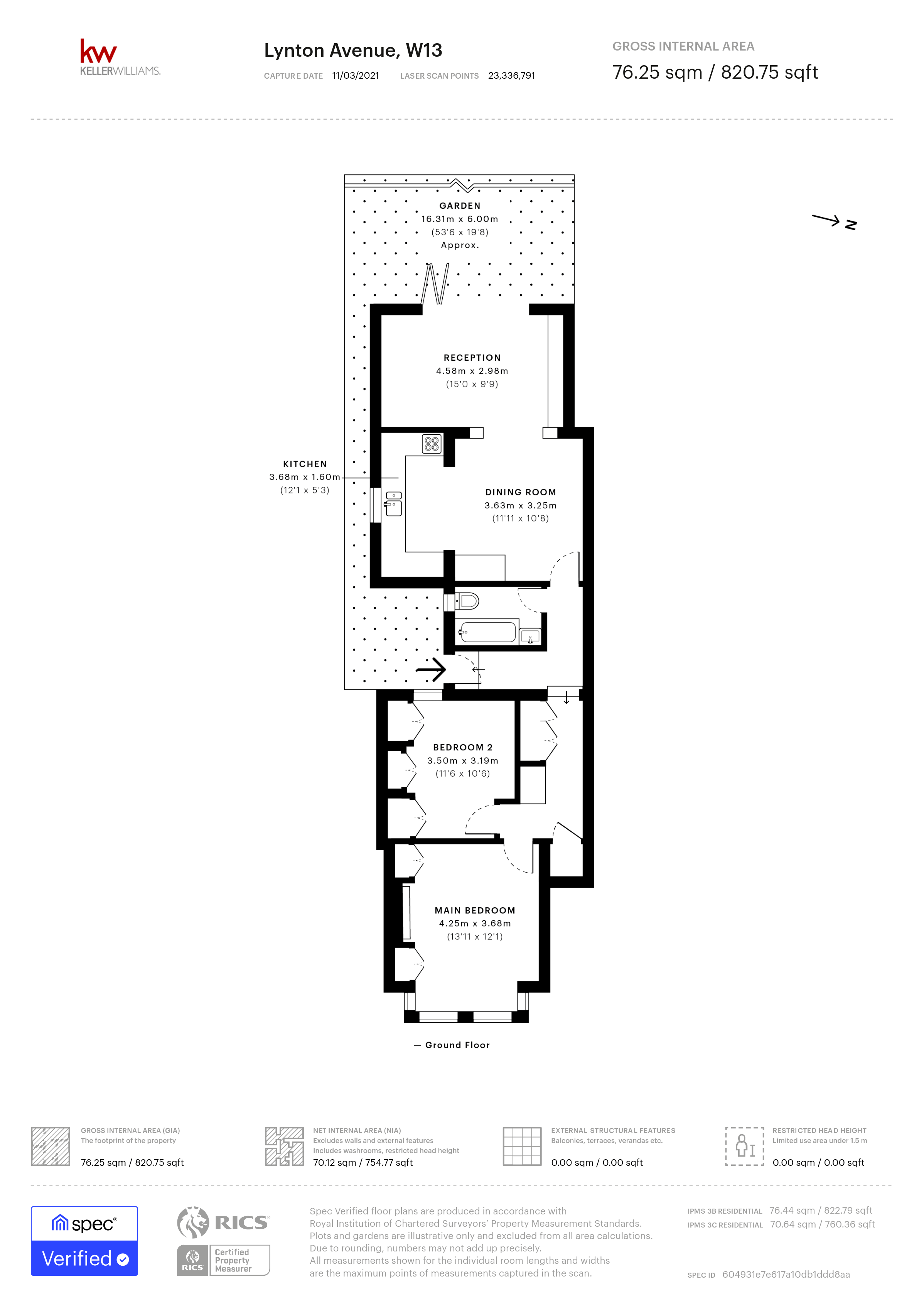 Lynton Avenue, West Ealing, London W13, 2 bedroom flat for sale