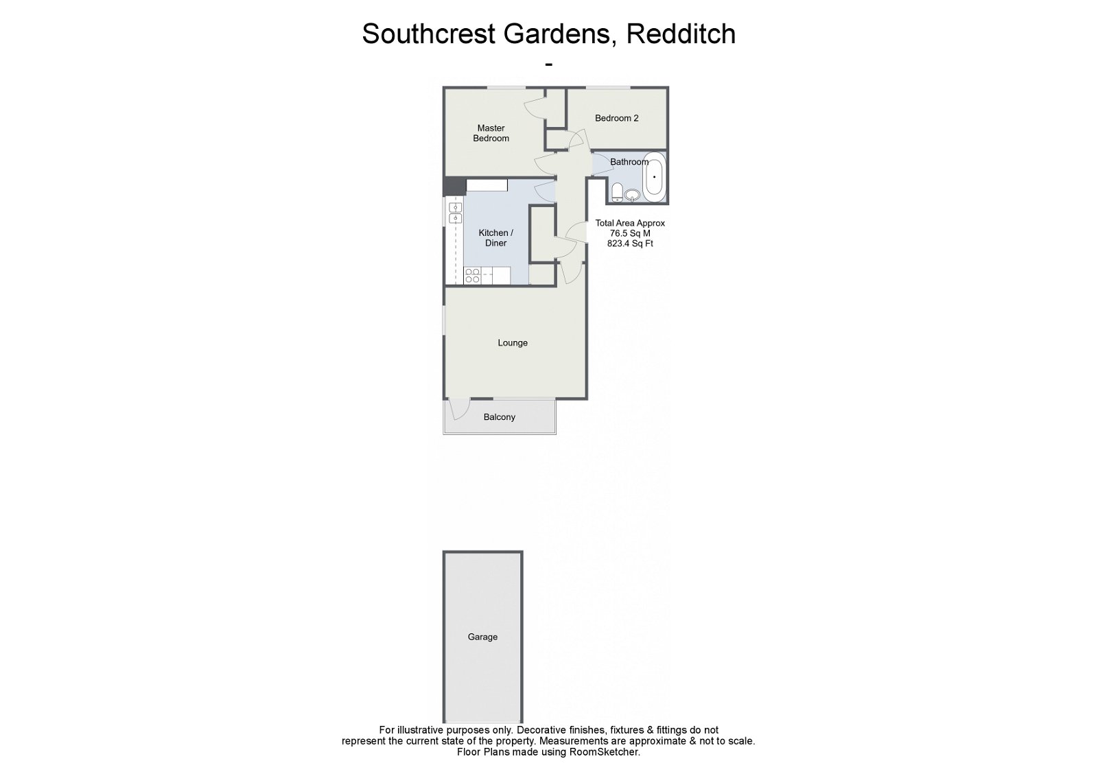 Southcrest Gardens, Southcrest, Redditch B97, 2 bedroom flat for sale