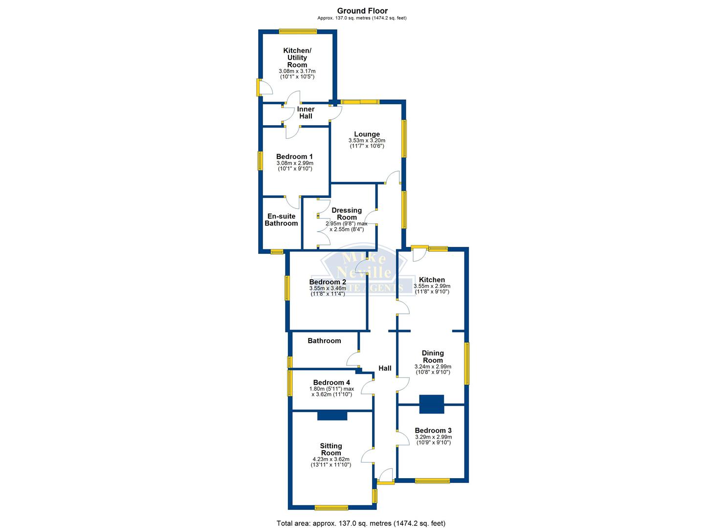 Bedford Road, Rushden NN10, 4 bedroom detached bungalow for sale