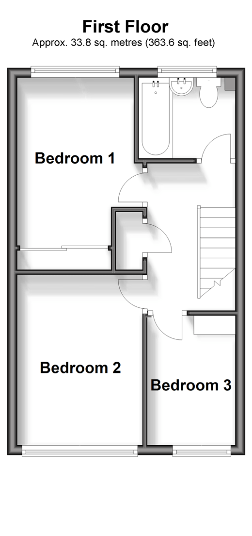3 bed terraced house for sale in Higham Close, Maidstone, Kent ME15