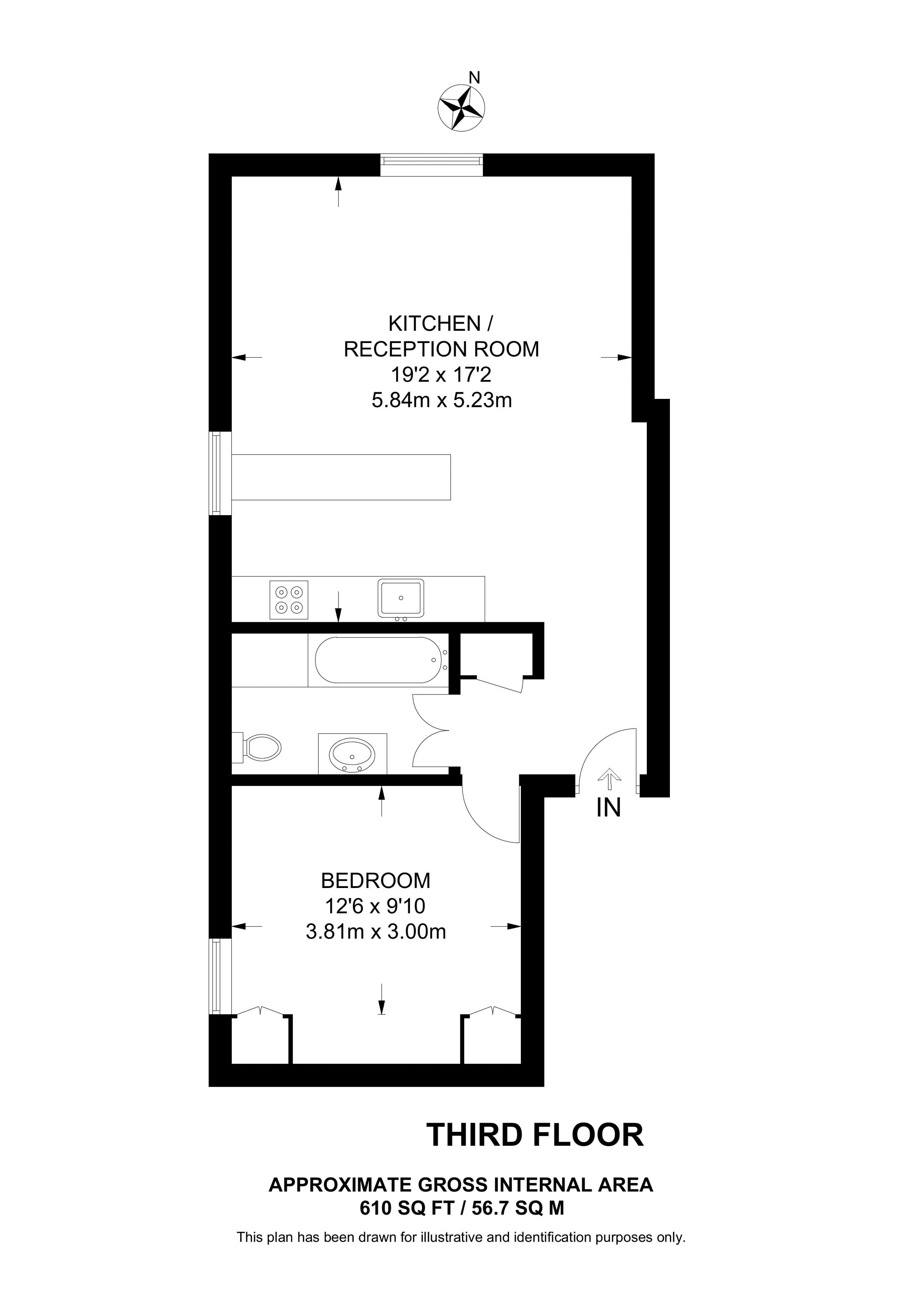Old Brompton Road, South Kensington, London SW5, 1 bedroom flat for