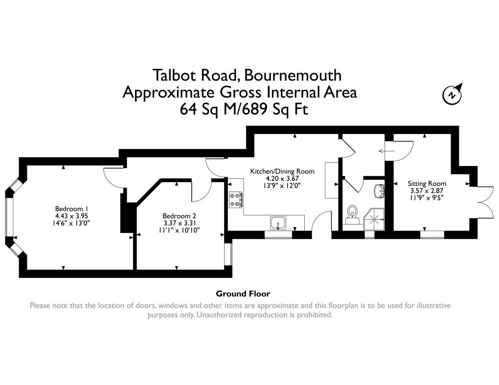 1 bed flat for sale in Talbot Road, Bournemouth BH9 68674685 Zoopla