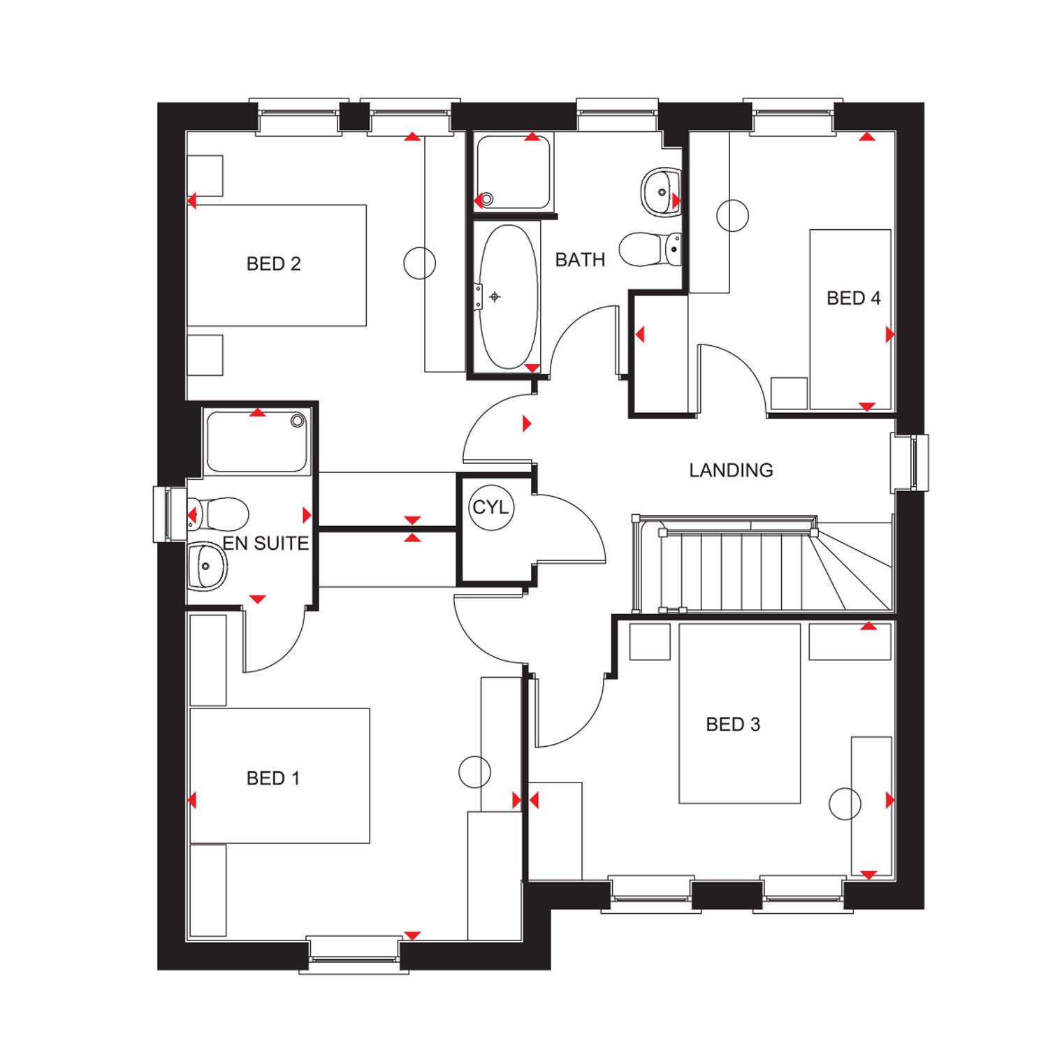 New home, 4 bed detached house for sale in "Holden" at Blandford Way