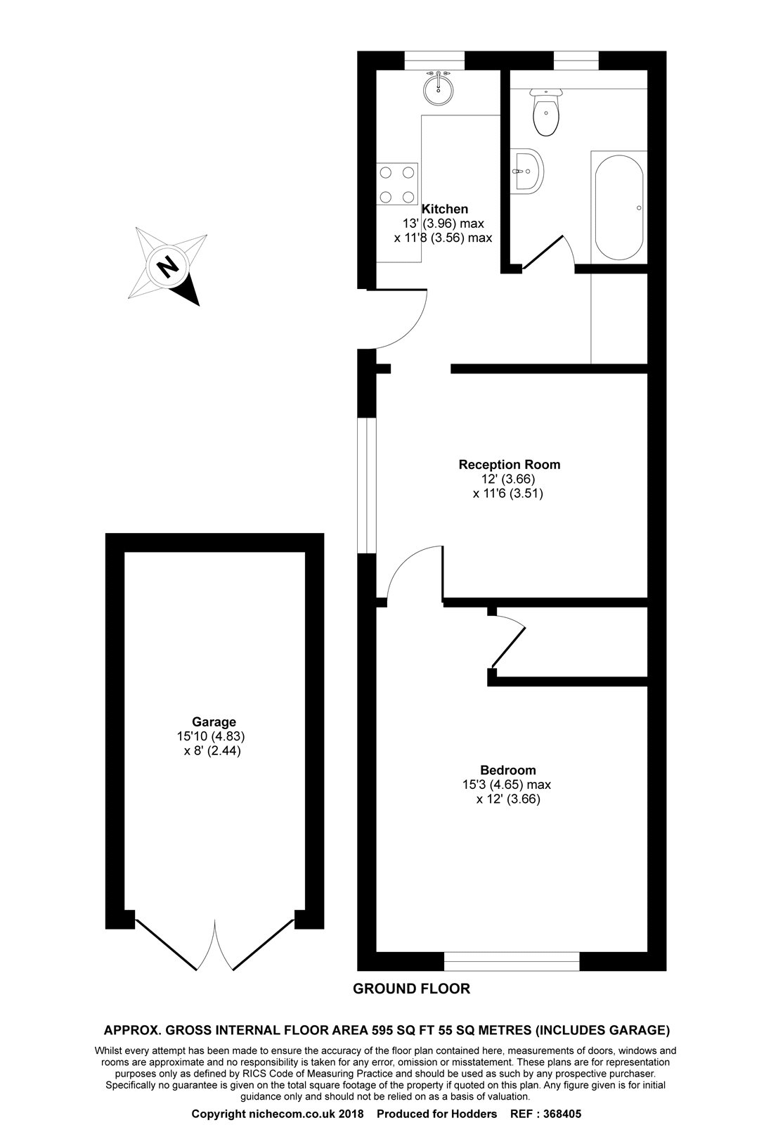Chapel Grove, Addlestone, Surrey KT15, 1 bedroom for sale